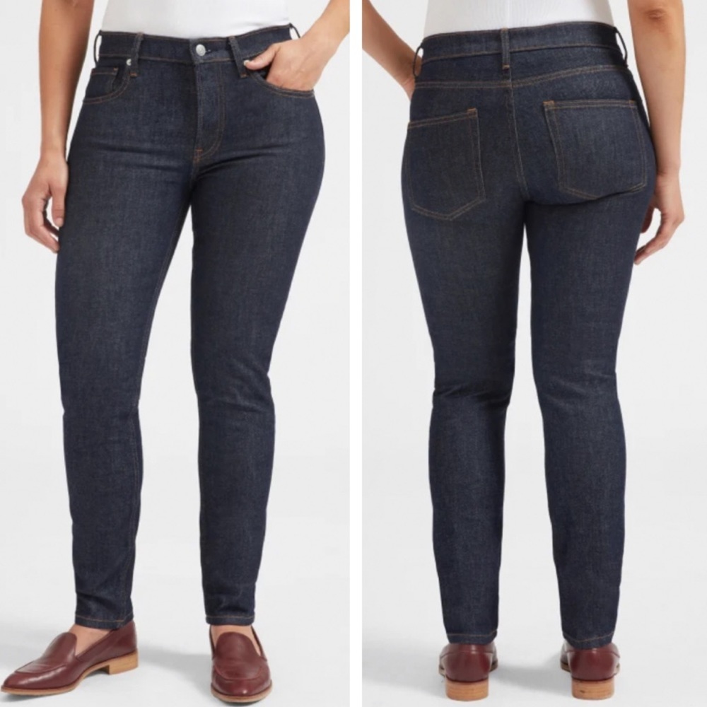 EVERLANE NWT MID-RISE BLUE SKINNY JEANS